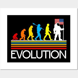 Funny Astronaut Evolution Posters and Art